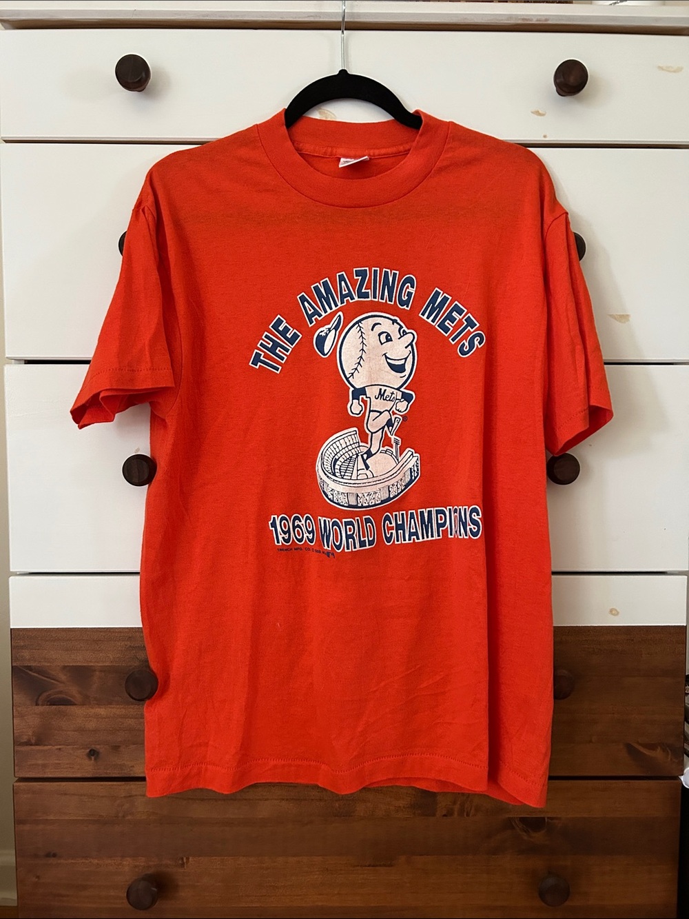 Vintage Orange New York Mets Tee